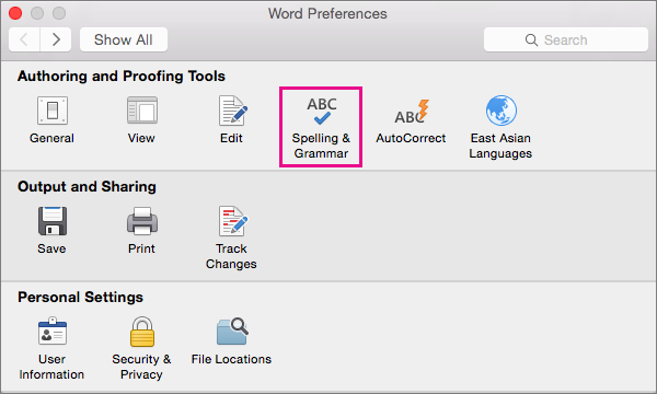 mac word is not actually checking for spelling